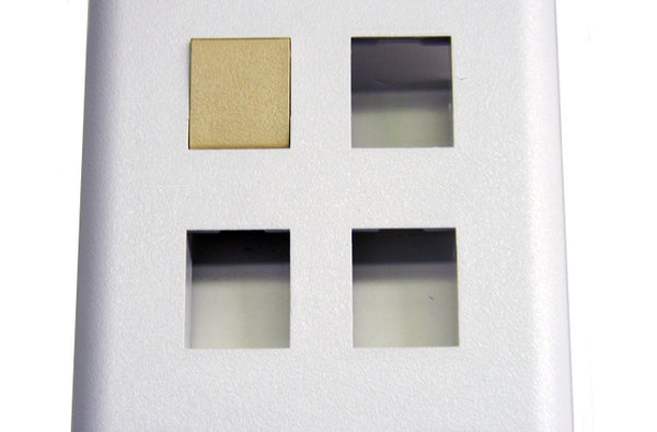 Hubbell SFBI10 ivory keystone faceplate blank insert 10 pack