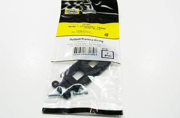 Hubbell ISF2BK 2 port keystone decorator faceplate black