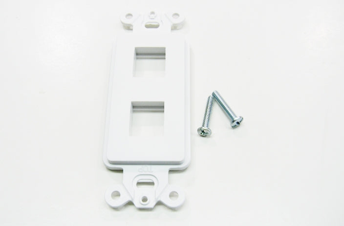 Hubbell ISF2W 2 port keystone decorator faceplate white