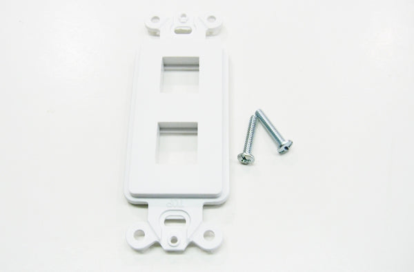 Hubbell ISF2W 2 port keystone decorator faceplate white