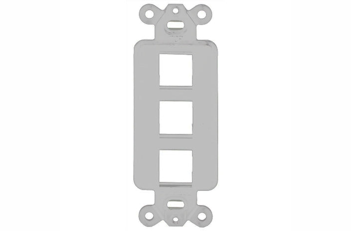 Hubbell ISF3OW 3 port keystone decorator faceplate office white