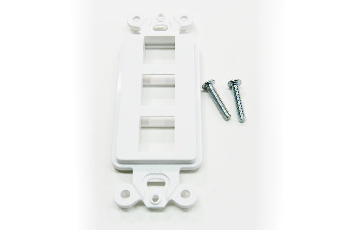 Hubbell ISF3W 3 port keystone decorator faceplate white