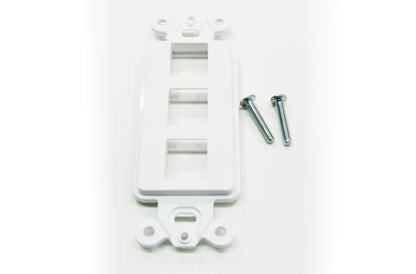 Hubbell ISF3W 3 port keystone decorator faceplate white