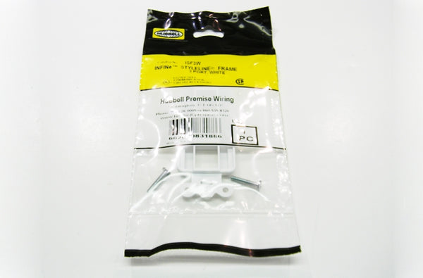 Hubbell ISF3W 3 port keystone decorator faceplate white