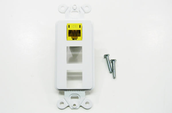 Hubbell ISF3W 3 port keystone decorator faceplate white