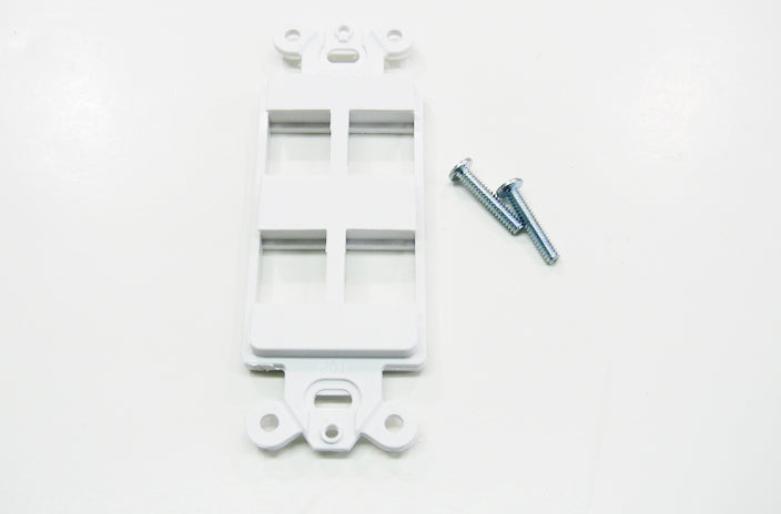 Hubbell ISF4W 4 port keystone decorator faceplate white