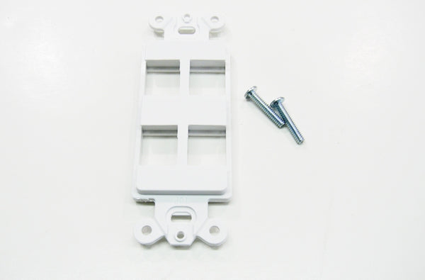 Hubbell ISF4W 4 port keystone decorator faceplate white