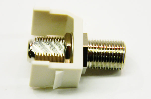 Hubbell SFFX F-type office white female to female coupler