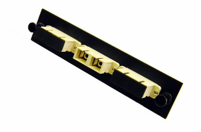 Hubbell FSPSCDM3BE fiber optic SC 6 port adapter panel