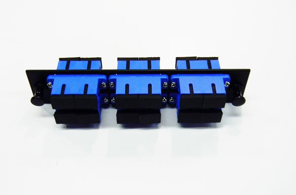 Hubbell FSPSCDM6B fiber optic SC 12 port adapter panel