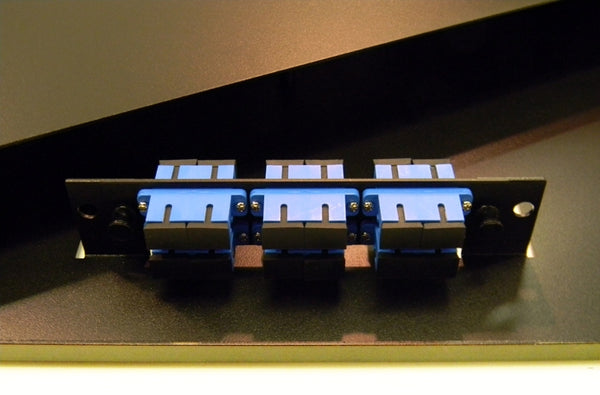 Hubbell FSPSCDM6B fiber optic SC 12 port adapter panel