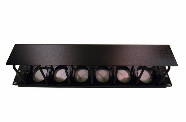 Hubbell HC219CE3N 2U rackmount horizontal cable manager