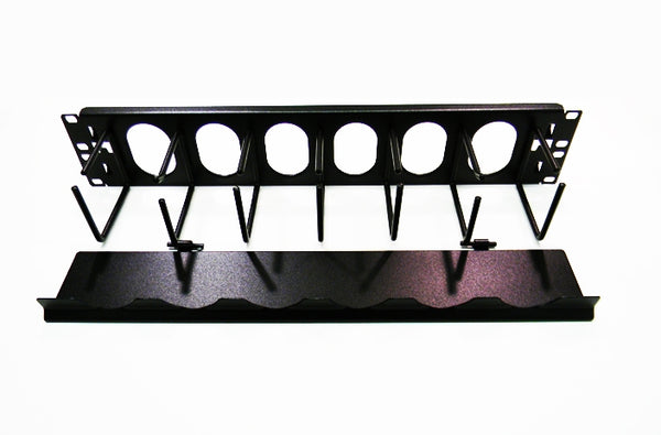 Hubbell HC219CE3N 2U rackmount horizontal cable manager