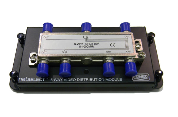 Hubbell NSOVM6 residential/small office 6 way coax splitter module