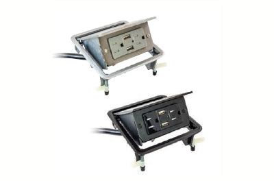 Hubbell WSBUSB2X2BLK 2x2 USB table top pop up box