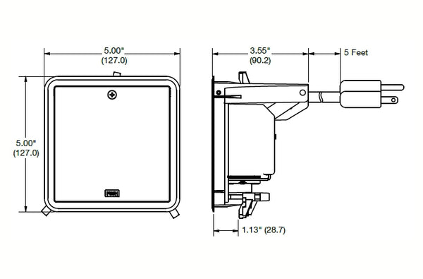 Hubbell WSBUSB2X2BLK 2x2 USB table top pop up box