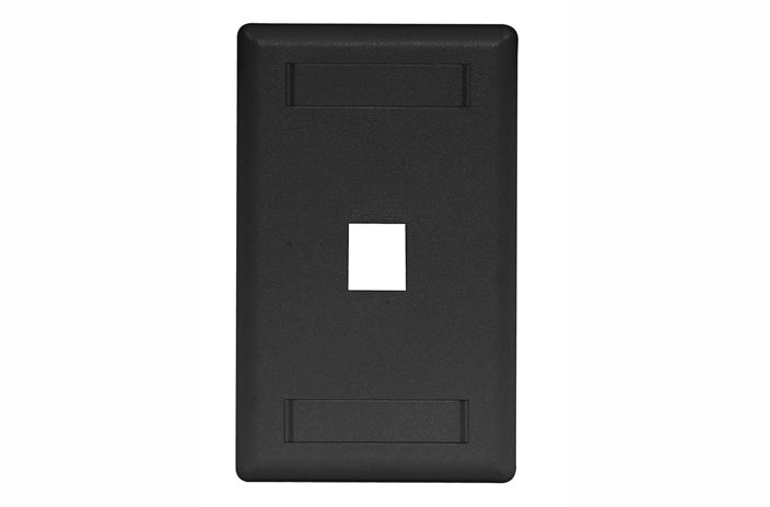 Hubbell IFP11BK 1 port keystone wall mount faceplate black