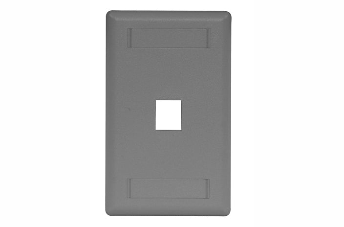 Hubbell IFP11GY 1 port keystone wall mount faceplate grey