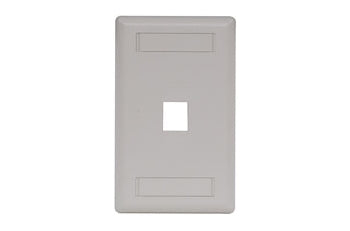 Hubbell IFP11OW 1 port keystone wall mount faceplate office white