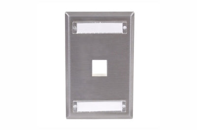 Hubbell SSFL11 1 port keystone wall mount faceplate stainless steel