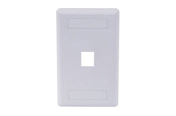 Hubbell IFP11W 1 port keystone wall mount faceplate white