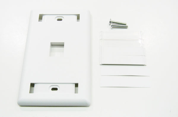 Hubbell IFP11W 1 port keystone wall mount faceplate white