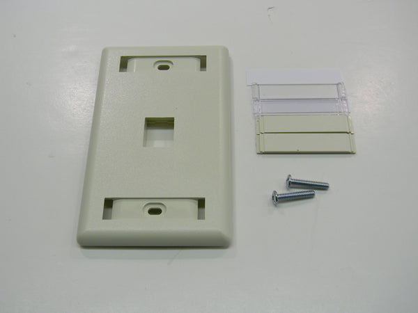 Hubbell IFP11OW 1 port keystone wall mount faceplate office white