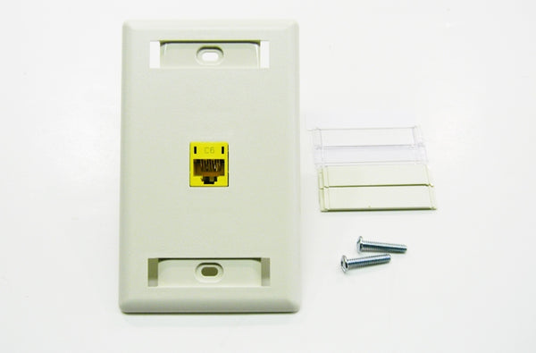 Hubbell IFP11OW 1 port keystone wall mount faceplate office white