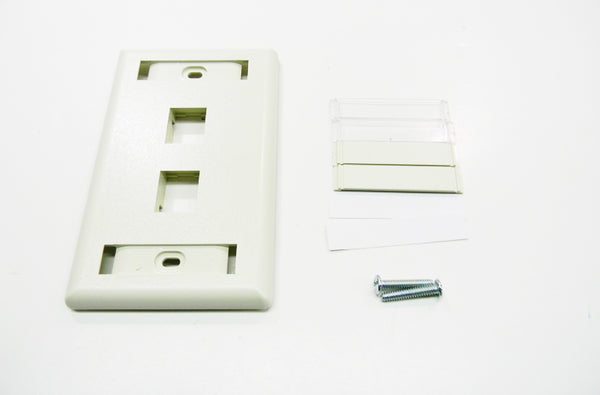 Hubbell IFP12OW 2 port keystone wall mount faceplate office white
