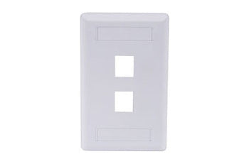 Hubbell IFP12W 2 port keystone wall mount faceplate white