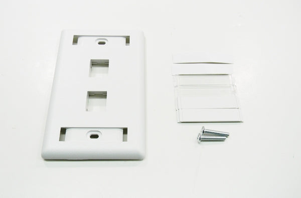 Hubbell IFP12W 2 port keystone wall mount faceplate white
