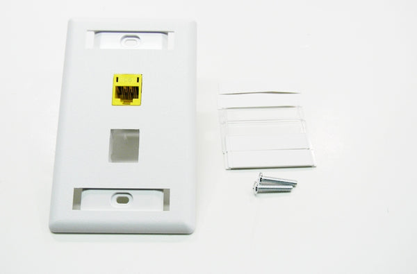 Hubbell IFP12W 2 port keystone wall mount faceplate white
