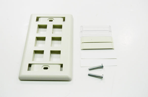 Hubbell IFP16OW 6 port keystone wall mount faceplate office white