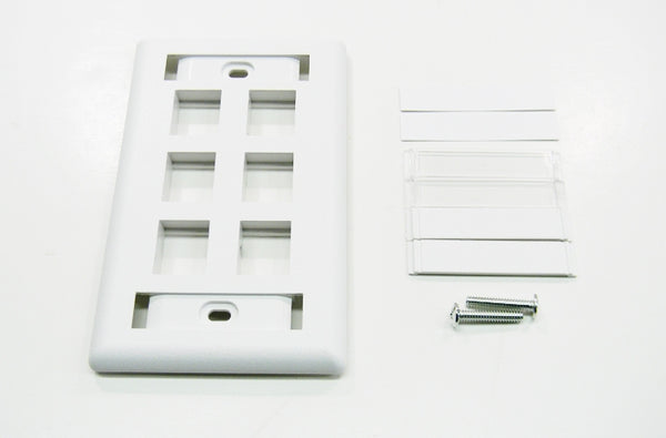 Hubbell IFP16W 6 port keystone wall mount faceplate white