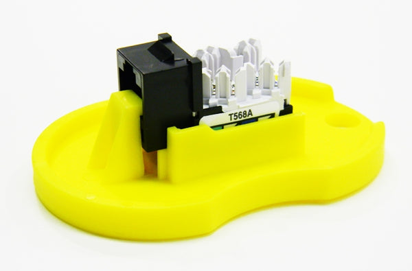 Hubbell HXJ5EBK RJ45 Ethernet Cat5e black keystone jack