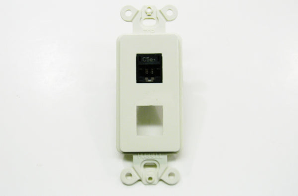 Hubbell HXJ5EBK RJ45 Ethernet Cat5e black keystone jack