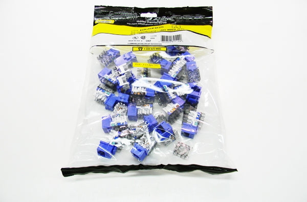 Hubbell HXJ5EB25 RJ45 Ethernet Cat5e blue keystone jack 25 pack