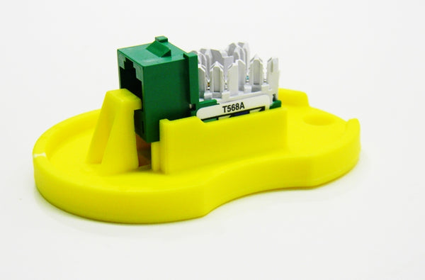 Hubbell HXJ5EGN RJ45 Ethernet Cat5e green keystone jack