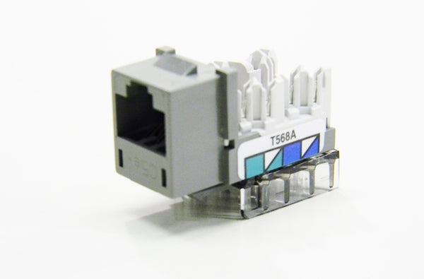 Hubbell HXJ5EGY RJ45 Ethernet Cat5e grey keystone jack