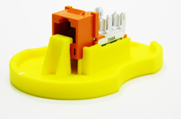 Hubbell HXJ5EOR RJ45 Ethernet Cat5e orange keystone jack