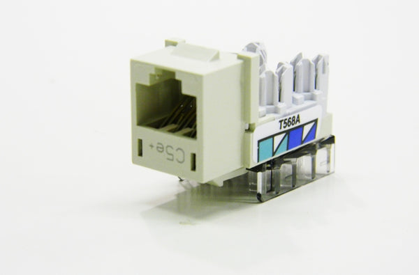 Hubbell HXJ5EOW25 RJ45 Ethernet Cat5e office white keystone jack 25 pack