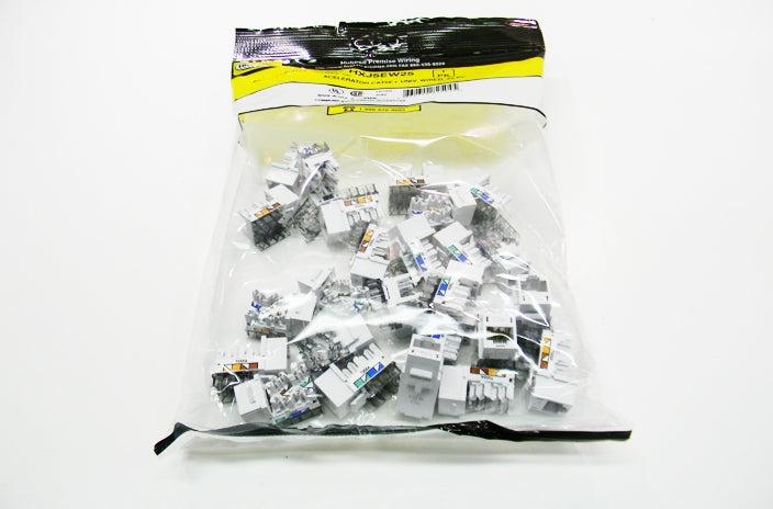 Hubbell HXJ5EW25 RJ45 Ethernet Cat5e white keystone jack 25 pack