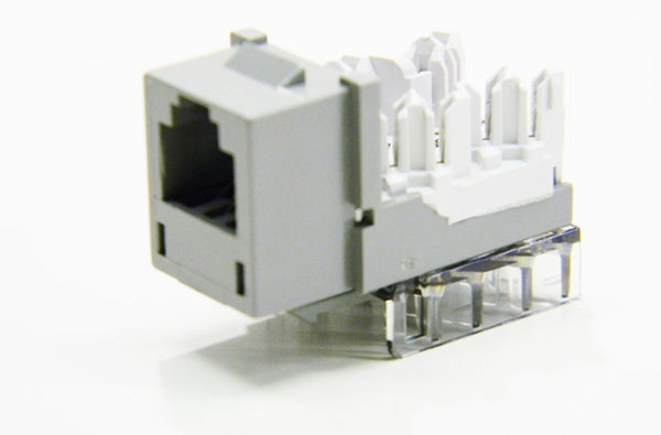 Hubbell HXJUGY RJ12 USOC Cat3 grey keystone jack