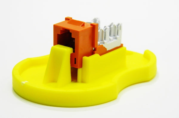 Hubbell HXJUOR RJ12 USOC Cat3 orange keystone jack