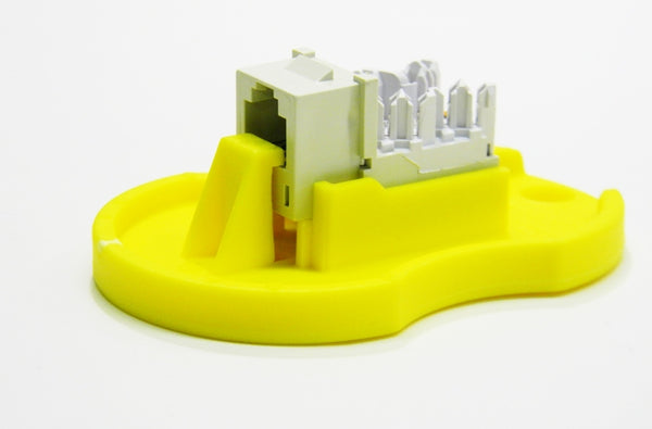 Hubbell HXJUOW RJ12 USOC Cat3 office white keystone jack