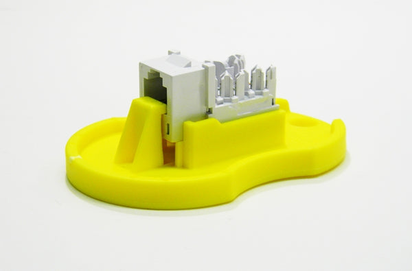 Hubbell HXJUW RJ12 USOC Cat3 white keystone jack