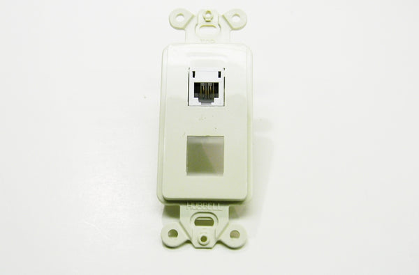 Hubbell HXJUW RJ12 USOC Cat3 white keystone jack