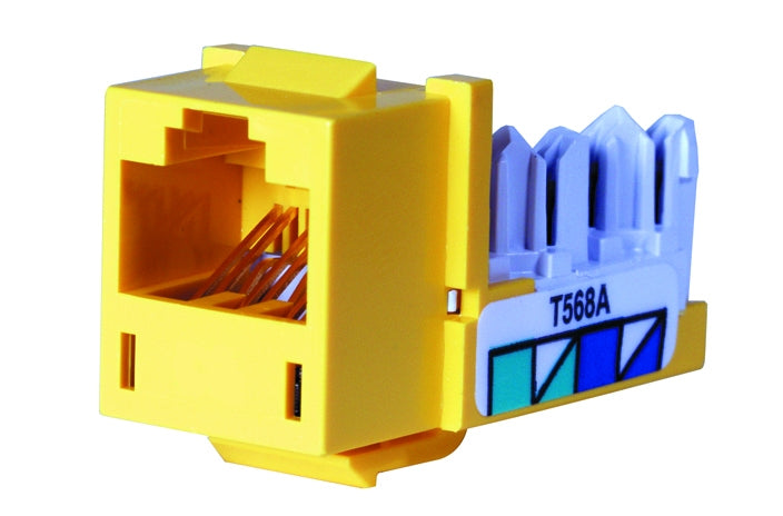 Hubbell HXJUY RJ12 USOC Cat3 yellow keystone jack