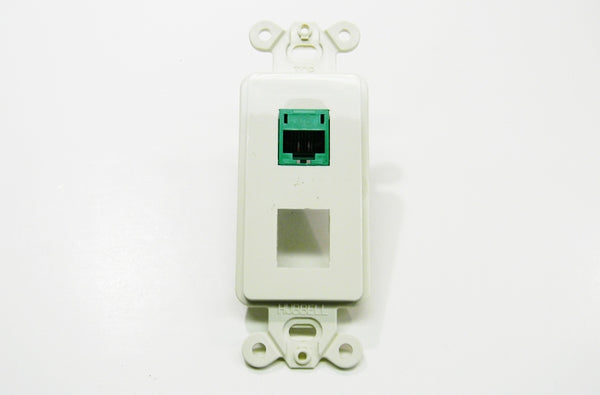 Hubbell HXJ6GN RJ45 Ethernet Cat6 green keystone jack