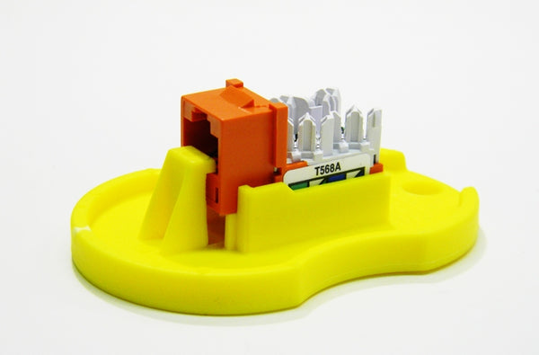 Hubbell HXJ6OR RJ45 Ethernet Cat6 orange keystone jack